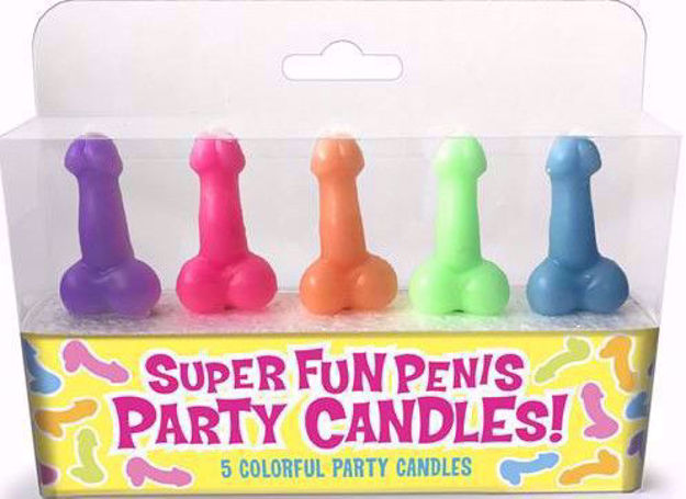 Ensemble de 5 chandelles pénis multicolores
