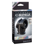 C-RINGZ COCK PIPE WITH BALL-STRETCHER NOIR
