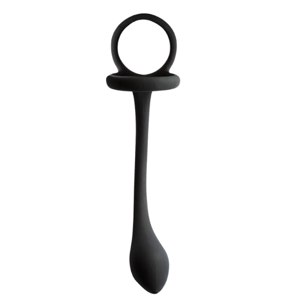 MY COCKRING COCKRING WITH BUTTPLUG-BLACK