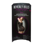 BEVERLY HILLS- Dress Low V Front BLK 1x-4x