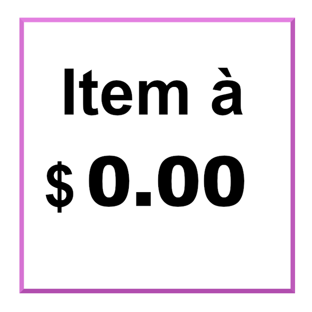 Article à $0.00