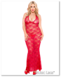 ML- Robe Longue Dentelle Rouge Queen 53012Q