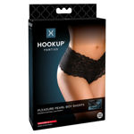 Hookup Lace Boy Shorts & Pearls OS BLK PD483123