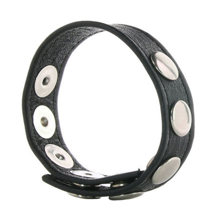 Blue Line C&B Gear Metal Cock Ring with Adjustable Snap Ball Strap 