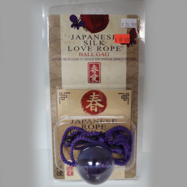 Japanese Silk Love Rope Ball Gag Purple