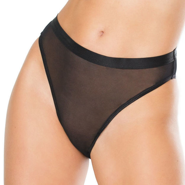 Coquette- Crotchless Open Panty Os Blk 22136