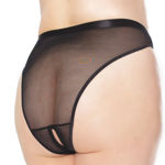 Coquette- Crotchless Open Panty Os Blk 22136