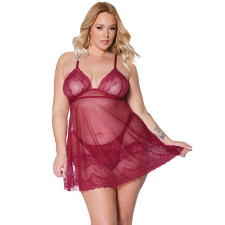 Coquette- Babydoll & Thong 1x2x-3x4x 22312X  Retour à la liste des produits