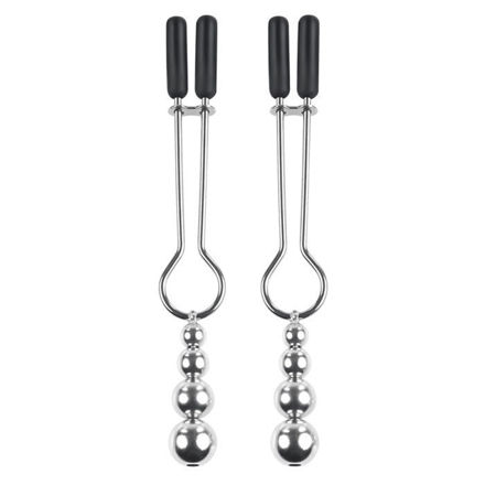 Beaded Nipple Clamps - Silver EV003557