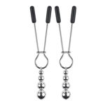 Beaded Nipple Clamps - Silver EV003557