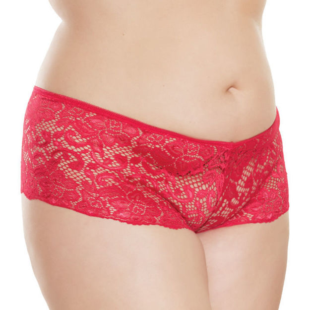 Coquette- Lace Booty Short Rouge OSXL 102