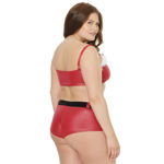 Coquette- 2pcs Top & Booty Short Red BLK 3854X