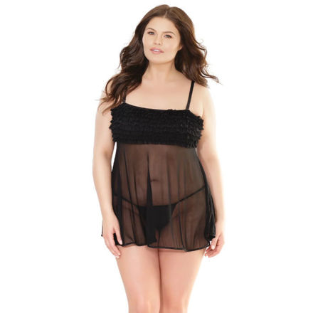 Coquette- Babydoll 2534 Noir OSXL