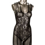 Scandal® Strappy Lace Bodystocking OS Blk SE-2712-95-3