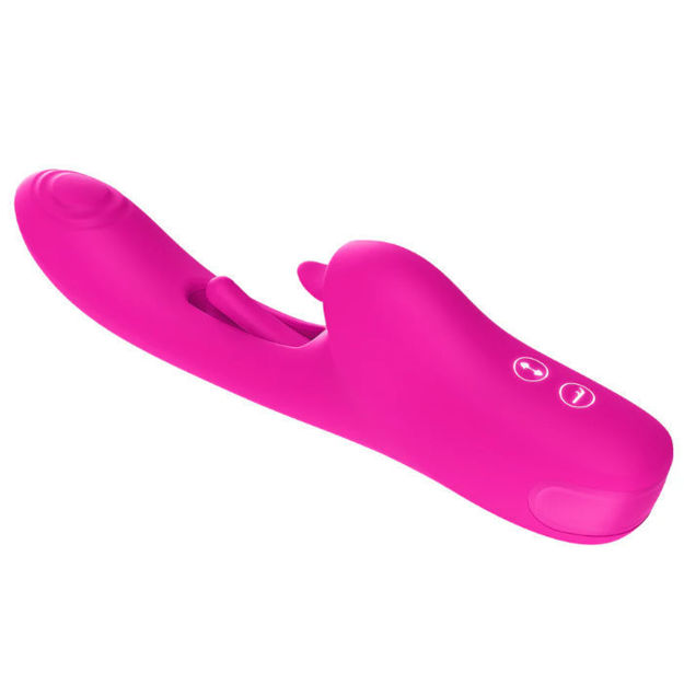 TR46: Tapping Tongue Rabbit Vibrator- Pink - LL-7234-01